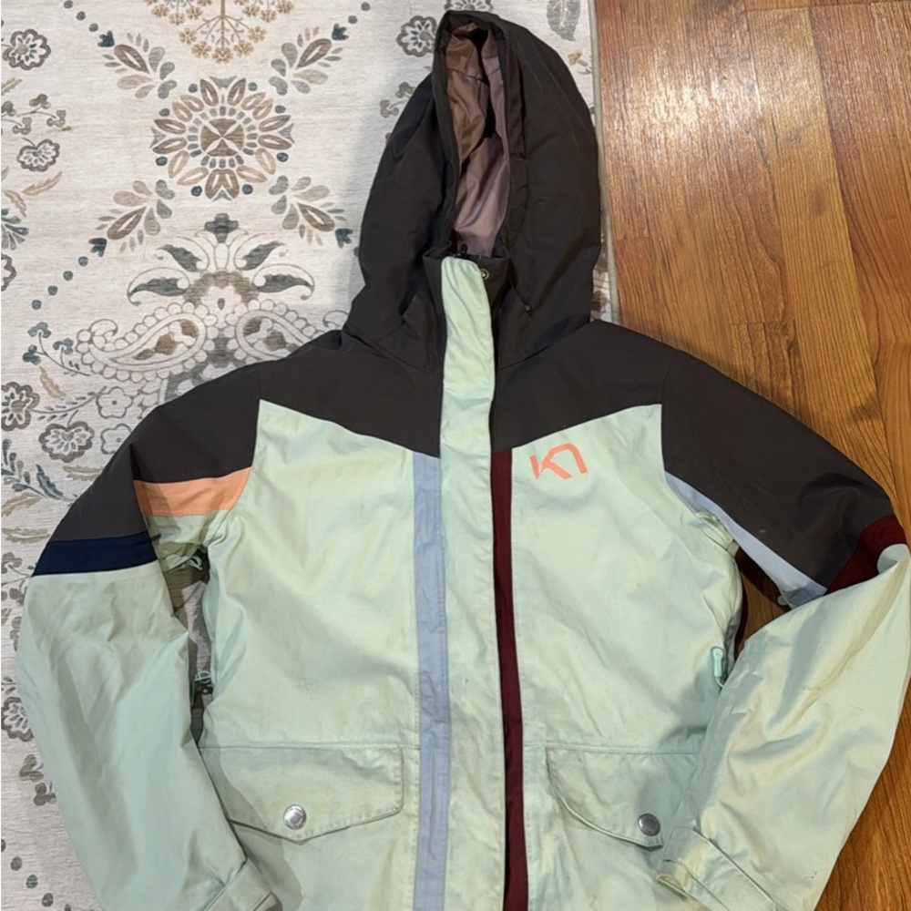 Kari Traa Mint and Brown Ski Jacket